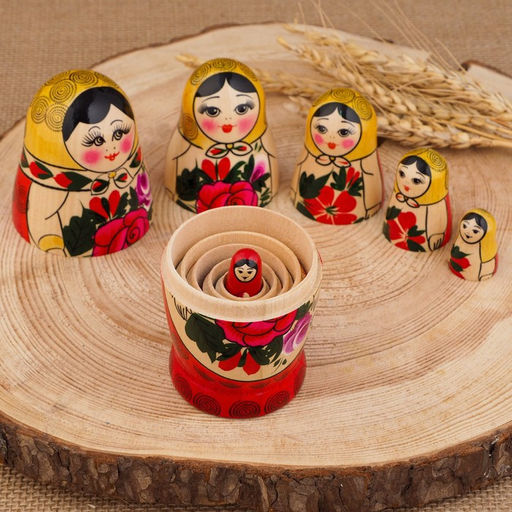 Матрёшка дерево «Семёновская», 6 кукольная, высшая категория