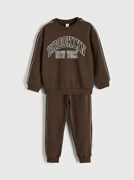 Erkek ?ocuk Brooklyn Bask?l? E?ofman Tak?m?