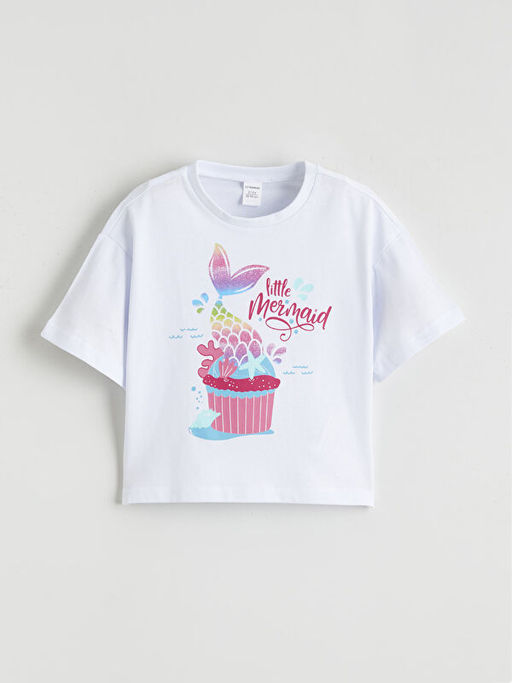 Bask?l? K?z ?ocuk ?ortlu Pijama Tak?m?