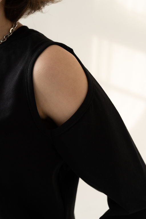 Лонгслив из хлопкового трикотажа с лайкрой - Solo mio фото 7