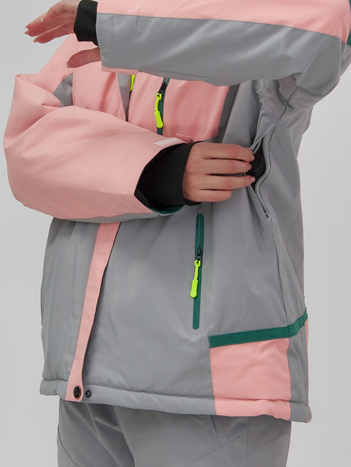 Горнолыжный костюм женский зимний персикового цвета 0709_1P - Chunmai фото 15