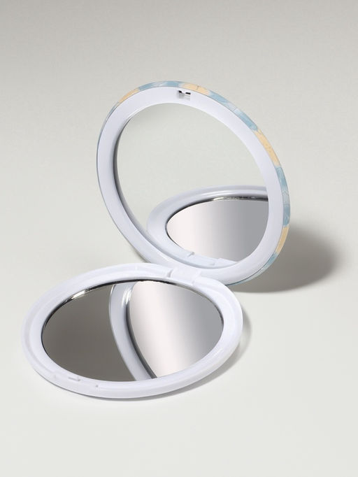 Зеркало складное «Нежность», d=7.5 см, с увеличением х2, голубое