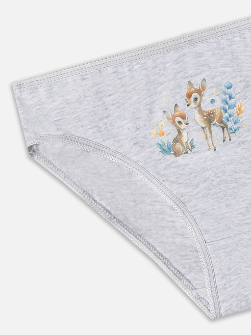 Цена за 2 штуки! Трусы слипы для девочек серые с принтом - Mark formelle фото 3