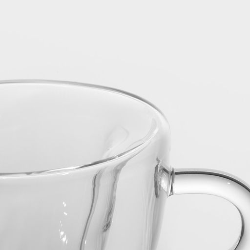 Кружка с двойными стенками Magistro Сердце, 150 мл, 11?8?7.5 см, стекло, прозрачная