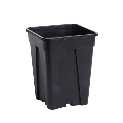 Цена за 20 шт. Горшок для рассады, 250 мл, 6.7×6.7×8 см, пластик, чёрный, Greengo