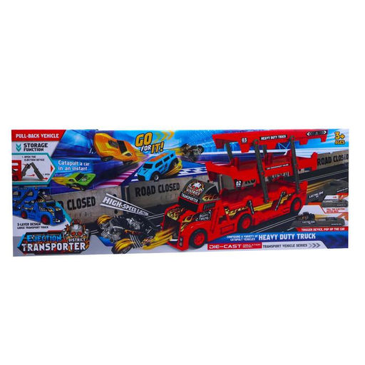 Грузовик Пламя, с 6 металлическими машинами и запуском, МИКС - Simaland фото 9