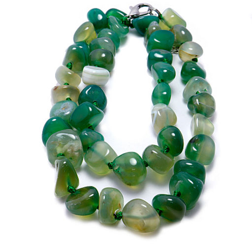 Бусы из камня Зеленый агат камень Венеры, привлекает денежные энергии