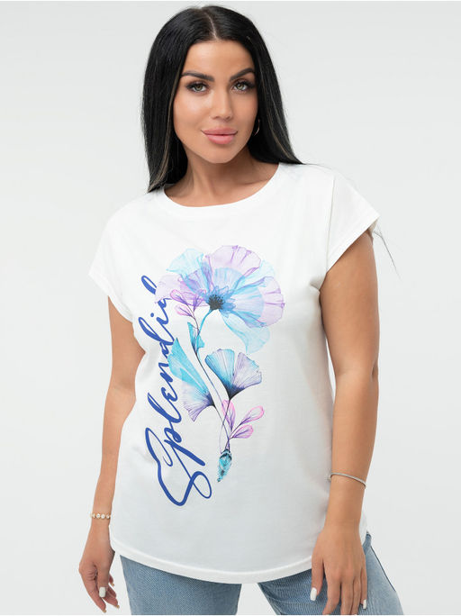 Футболка "Акварель" белая