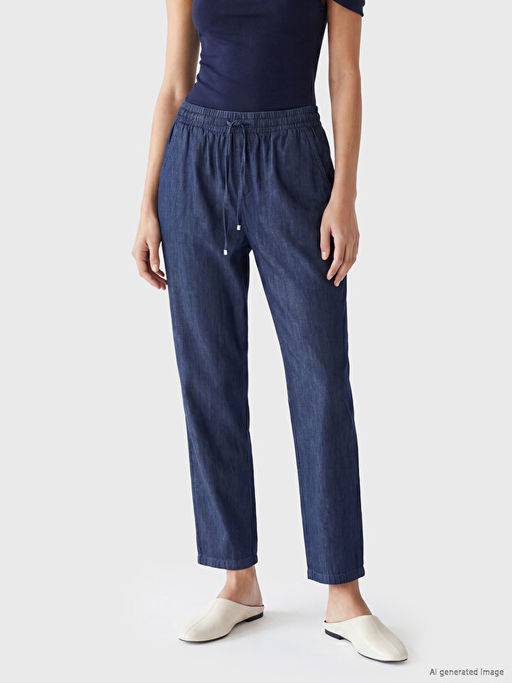 Beli Lastikli Carrot Fit Kad?n Jean Pantolon