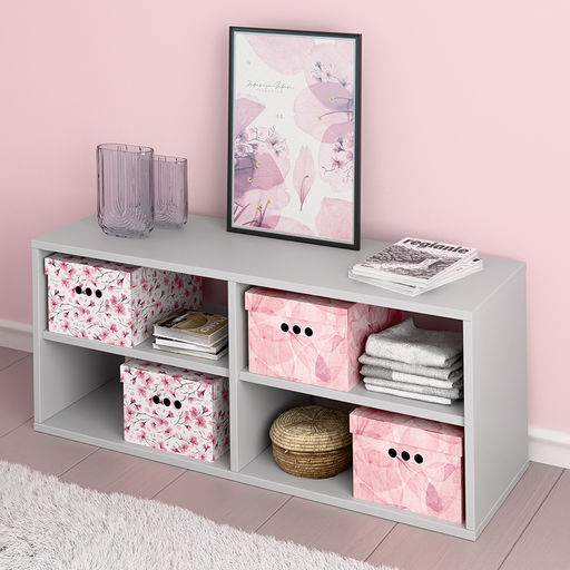 Короба картонные, набор 4 шт., 2 цвета, HERBARIUM SAKURA, 25*33*18.5 см.