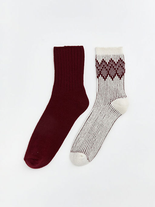 Baklava Desenli Kad?n Soket ?orap 2li