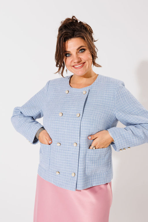 Жакет ANELLI 1430 голубой  фото 6