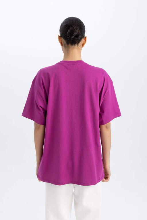 DeFactoFit Футболка Oversize с круглым вырезом и короткими рукавами NBA Wordmark  фото 8