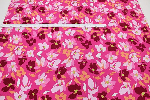 Штапель Лоретта цв.фуксия, ш.1.45м, вискоза-100%, 100гр/м.кв - Купава фото 9