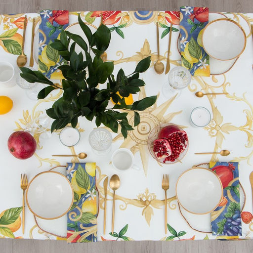 Скатерть Этель Southern fruits, 149?182 2 см с ГМВО, 100% хлопок, саржа 190 г/м?