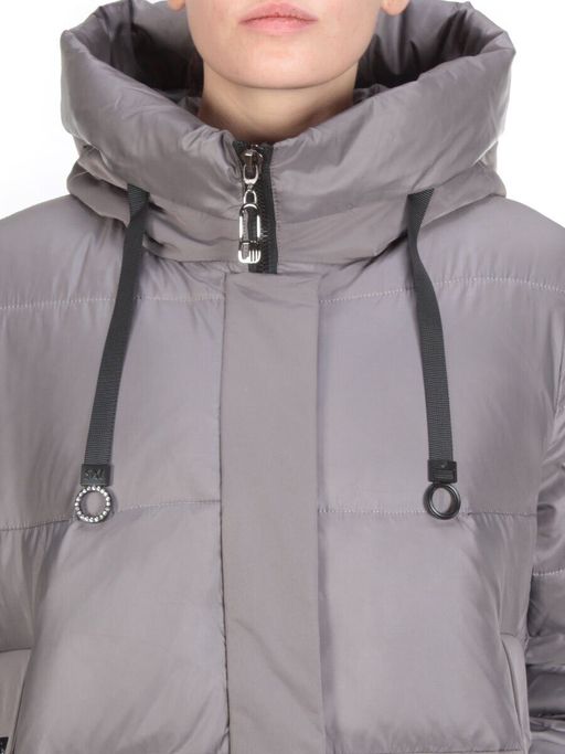 2211 DARK GREY Пальто зимнее женское LYDIA (200 гр. холлофайбер) - Фабричный китай фото 10