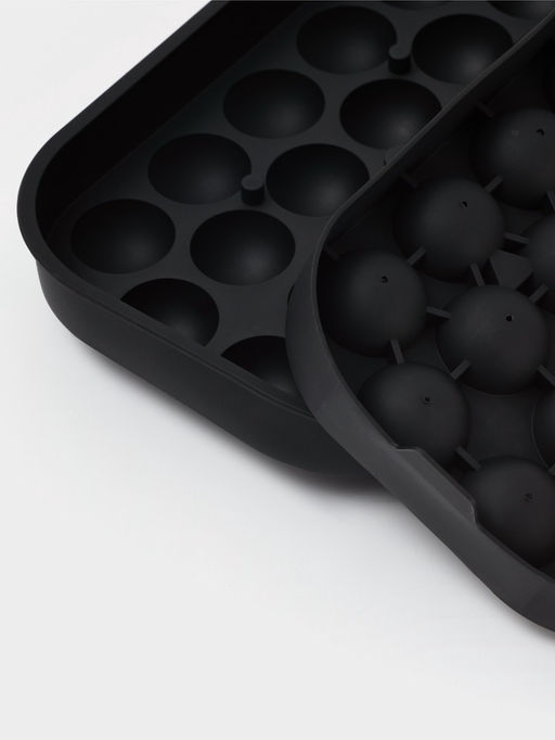 Форма для льда "Шарики", 22 ячейки , 21х14х3,5 см, цвет черный