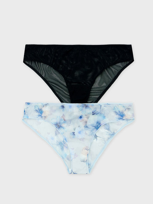 Трусы женские классические мультипак (2 шт.) серые с крупными цветами - Mark formelle фото 8