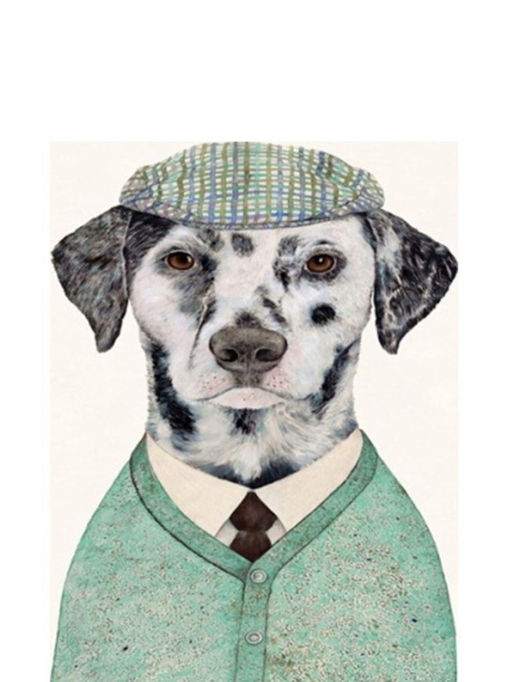 Алмазная мозаика без подрамника "Пёс в костюме", 15х20 см