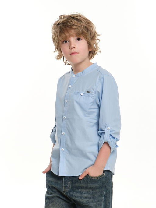 Рубашка голубая для школы на праздник UD 7950 голубой - Mini maxi фото 9