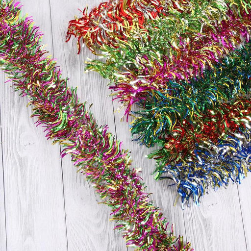 Цена за 10 шт. Мишура Волна цвет d-10 см, 200 см, микс - Зимнее волшебство фото 3