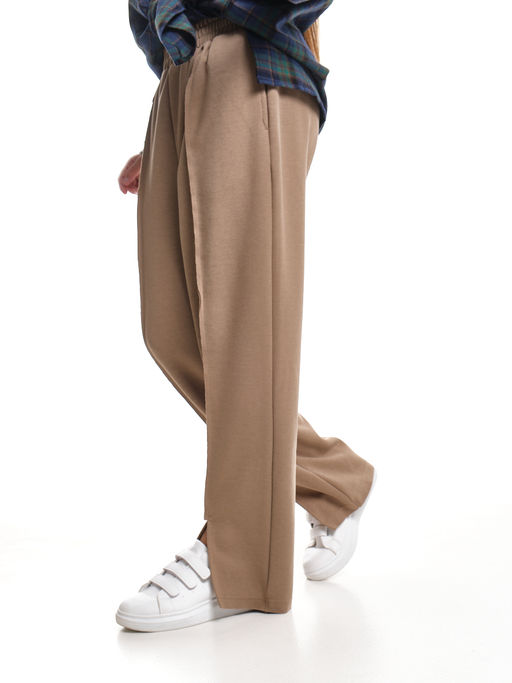 Брюки со строчкой для девочки 33-7499 хаки - Mini maxi фото 9