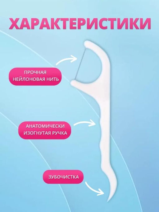 Зубная нить зубочистка флоссер - Cosmetics фото 3
