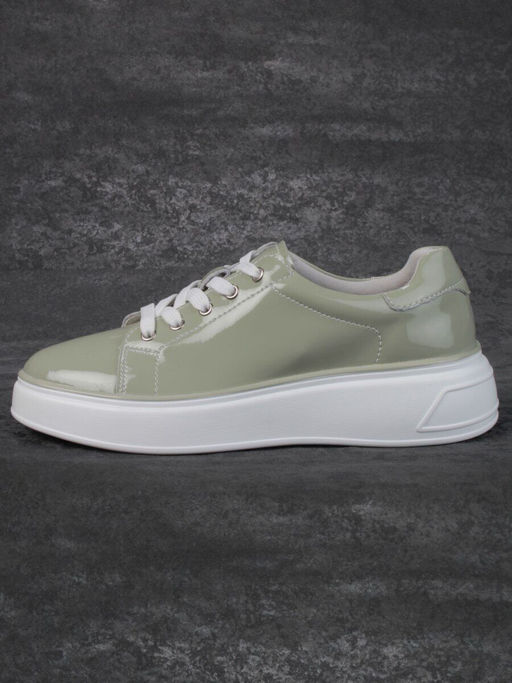 05-PDD215-3 GRAY GREEN Кроссовки женские (натуральная кожа) - Фабричный китай фото 7