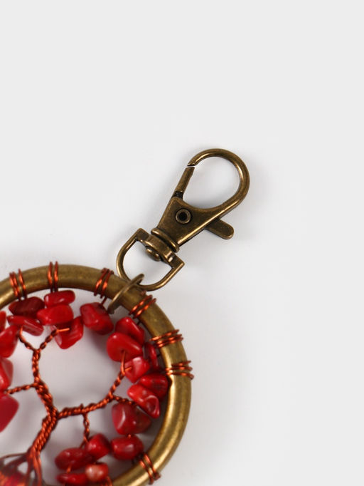 Брелок ловец снов «Великое древо», 19 см, красный