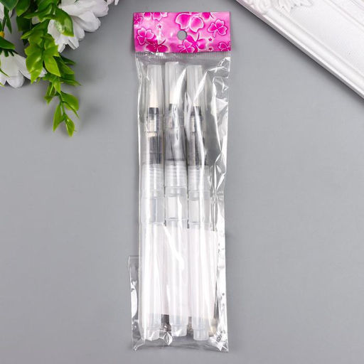 Набор кистей для туши и краски набор 3 шт. размер 1.2 см, 1.5 см, 1.8 см 15.5×2 см