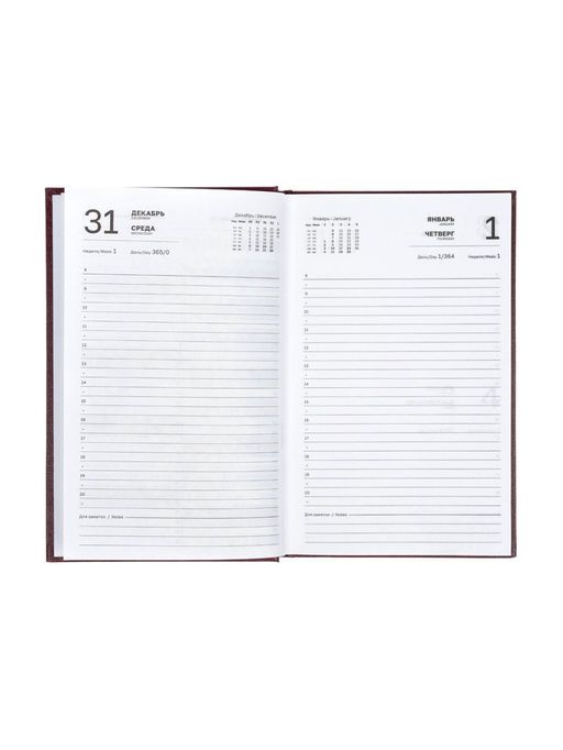 Ежедневник датированный Calligrata, А5, 2026, твёрдая обложка из бумвинила, 168 листов, коричневый