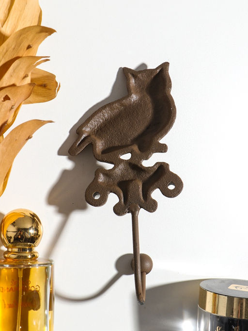 Крючок декоративный чугун "Сова на ветке" 8х18х6 см