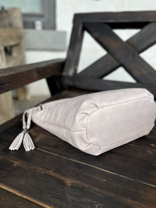 Женская сумка хобо из эко кожи 0012 Розовый - Kenguluna фото 5