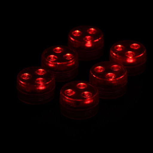 Светильник водонепроницаемый мини, 3 x 1.9 см, 6 шт, от CR2032 (в компл.), пульт, RGB, IP68 - Simaland фото 4