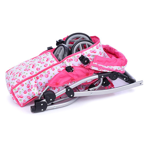 Коляска-люлька для кукол, металлическая, с корзиной, цвет морские звезды