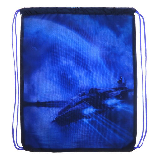 Мешок для обуви 420 х 340 мм, Calligrata МСО-5С, (мягкий полиэстер, плотность 210D), Космос и Звездолёт  фото 3