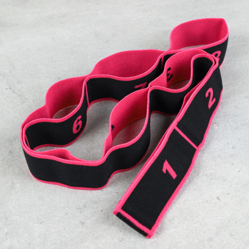 Ремень эластичный для йоги Woohooo Yoga Belt / 8 петель/ розовый / уп 50 - ГалеонТрейд фото 2