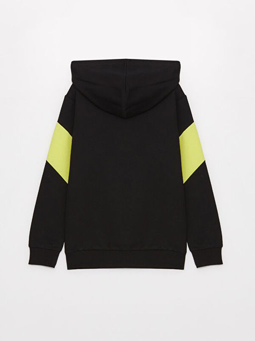 Kap??onlu Bask?l? Uzun Kollu Erkek ?ocuk Sweatshirt - Waikiki фото 2