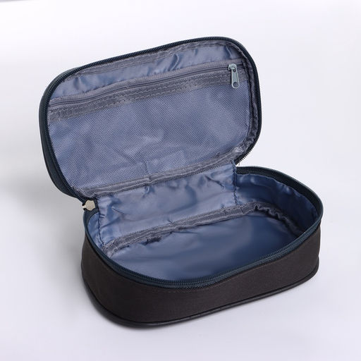 Косметичка-пенал на молнии, на подкладке, Style, тёмно-серая - Simaland фото 3