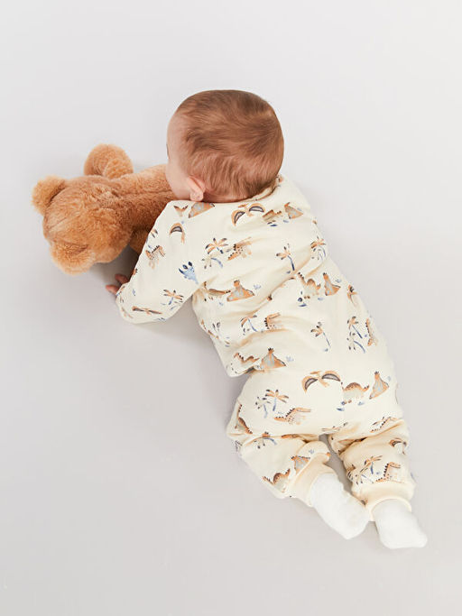 1 Tog Bask?l? Erkek Bebek Uyku Tulumu