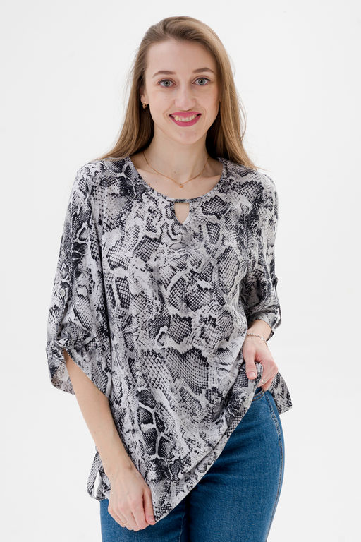 Туника женская из кулирки Полина кобра макси - Амадэль фото 3