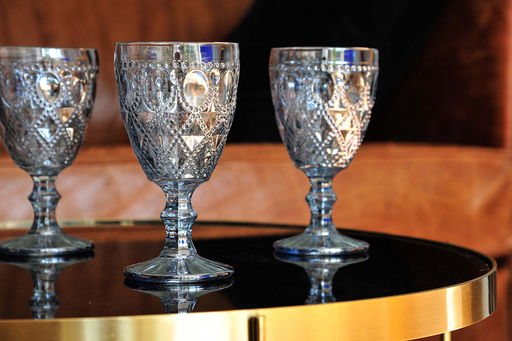 Набор бокалов для вина Dubai, голубой, 0,4 л, 4 шт - Anna lafarg фото 3