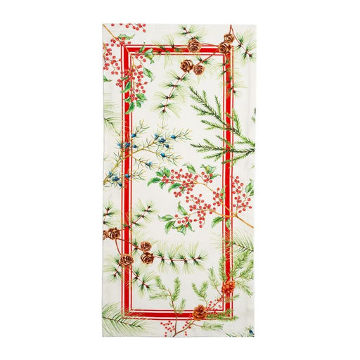 Дорожка на стол новогодняя Этель Новогодние листья 30х70 см, 100% хл, саржа 190 гр/м2  фото 5