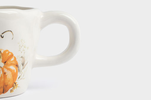 Кружка, 320 мл, керамика, молочная, Тыквы, Bright pumpkin - Anna lafarg фото 4