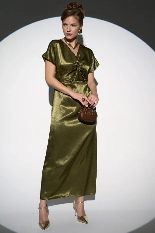 Платье Иола (олива) - Эльза фото 14