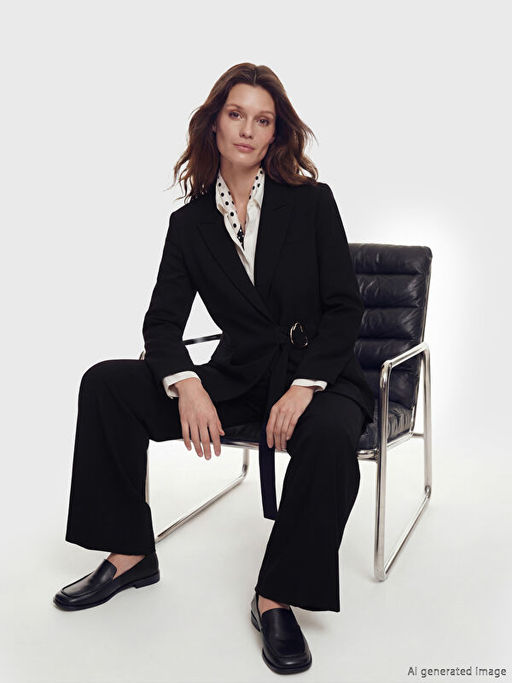 Kruvaze Yaka Kad?n Blazer Ceket