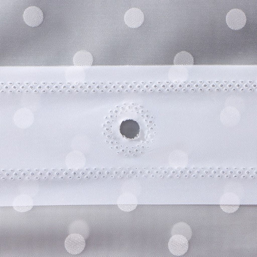 Штора для ванной Доляна «Горошек», 180×180 см, EVA, белая