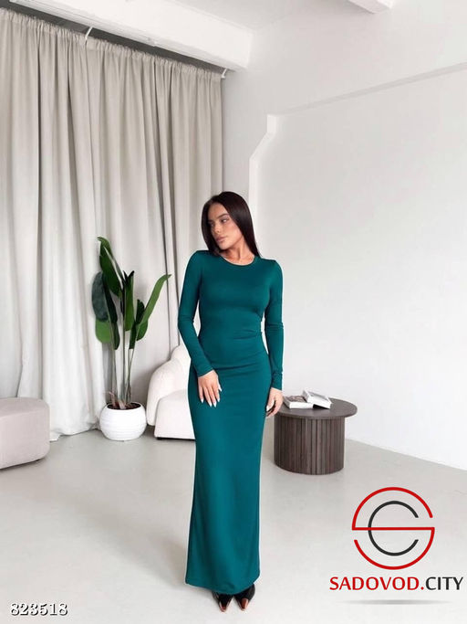 Платье женское однотонное