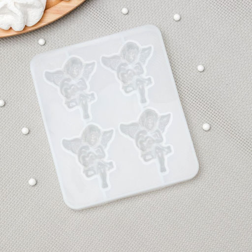Силиконовый молд «Серафим», 12,5×10,5×1 см, цвет белый