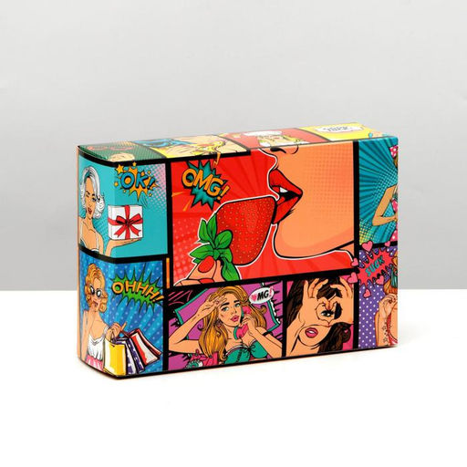 Цена за 10 шт. Коробка складная «Pop-art 1», 16 × 23 × 7,5 см